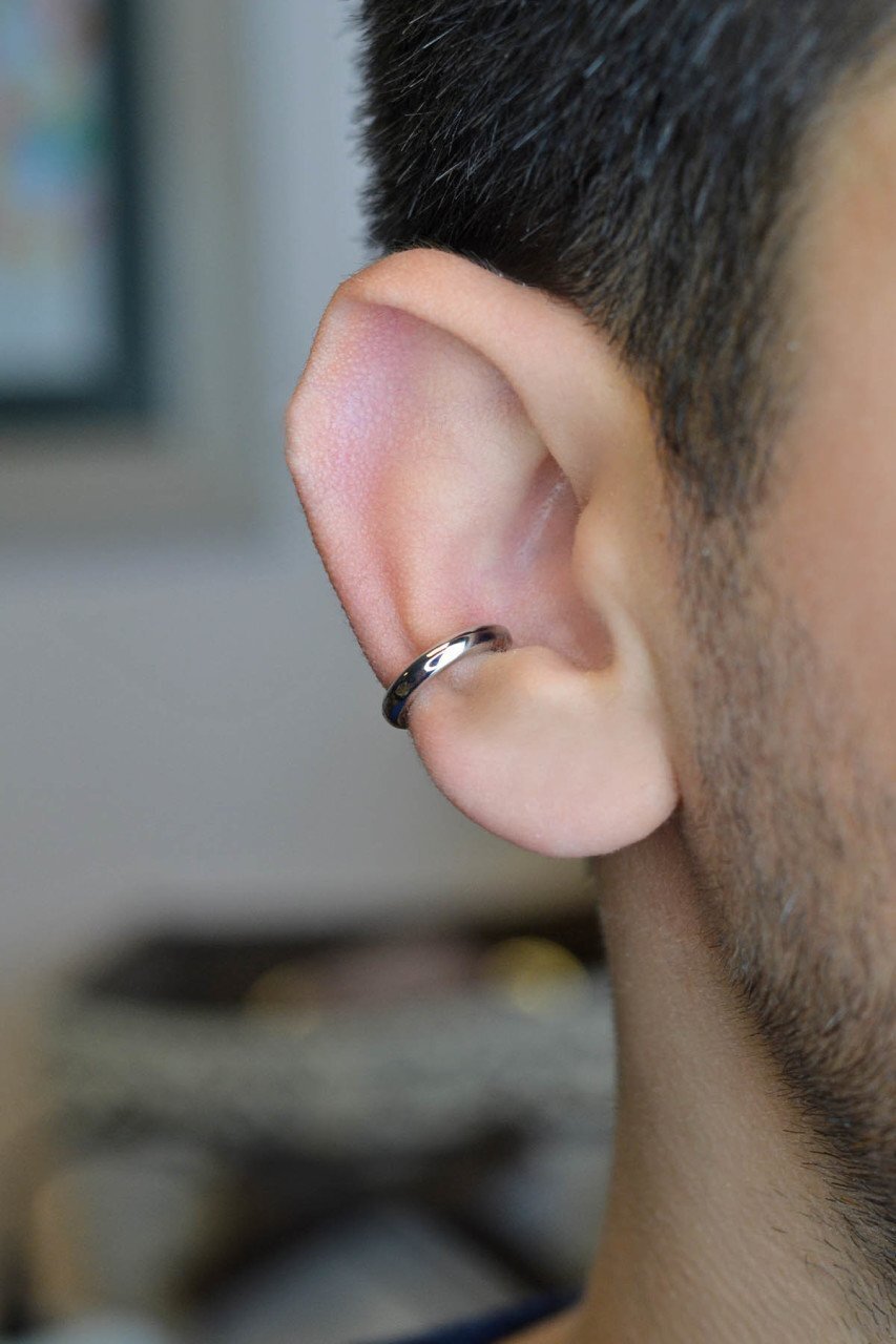 Erkek Sıkıştımalı Kıkırdak Küpe Earcuff - 3