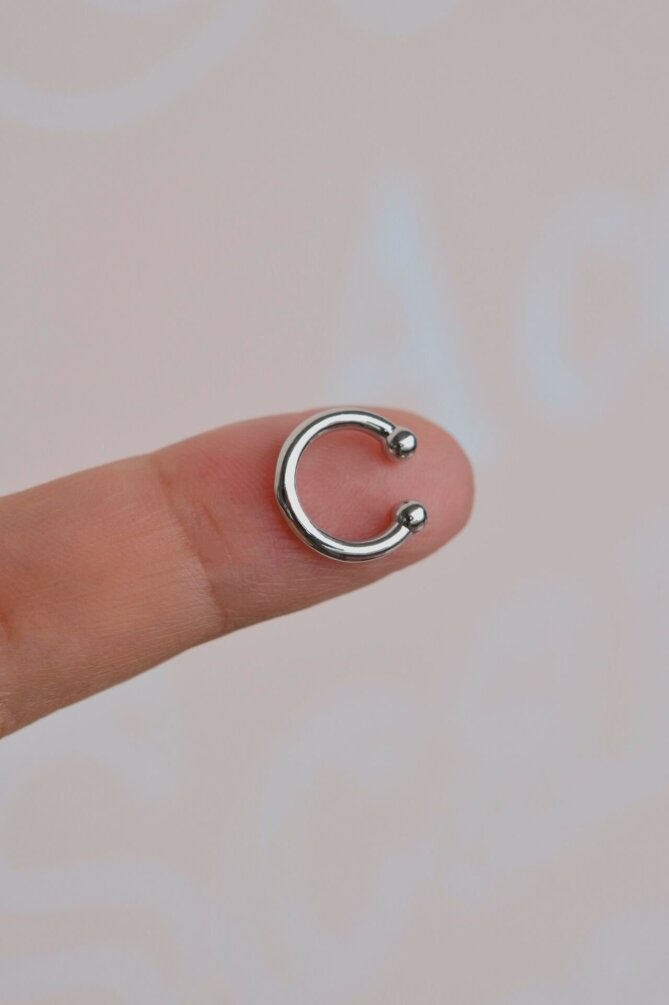 Erkek Sıkıştımalı Kıkırdak Küpe Earcuff - 4