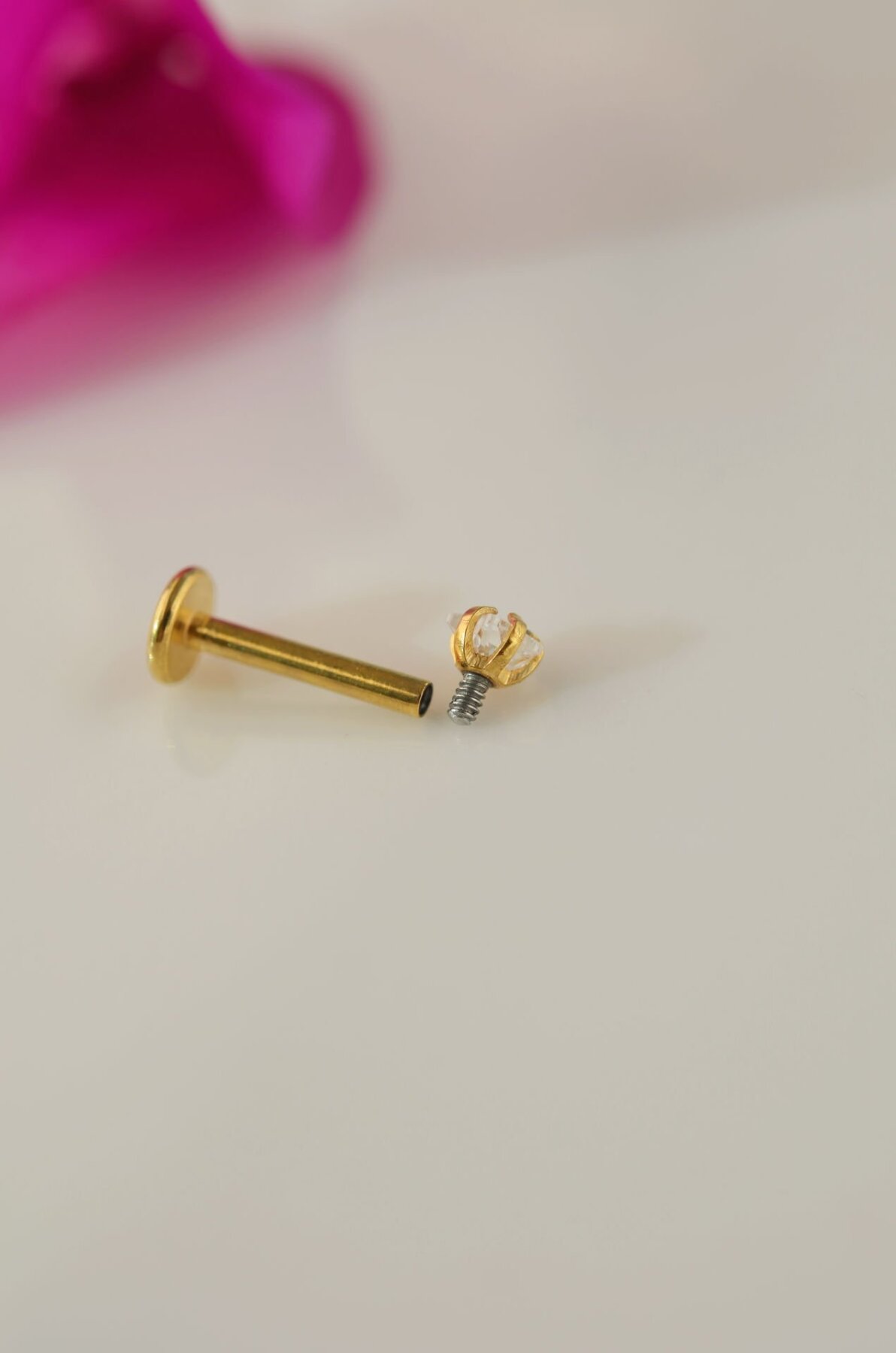 Gold Çelik Yıldız Piercing 8 mm Tragus Helix Kıkırdak Conch - 4