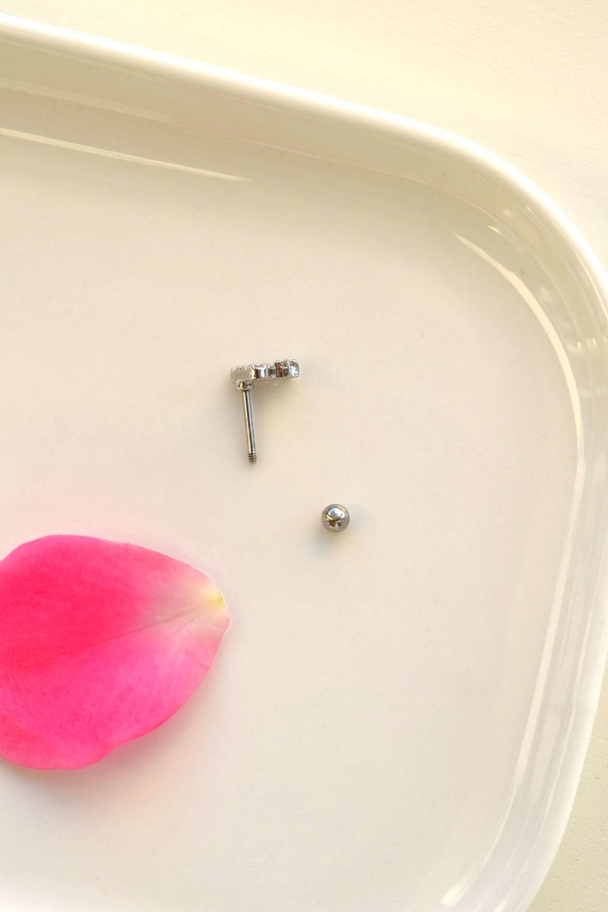 P Harfi Piercing Gümüş Renkli Harf Piercing P - 4